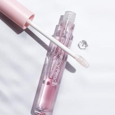 China Big Mouth Dispenser Brand Lip Oil Plant Protection Serum Lip Gloss Clear Wholesale Transparent Waterproof Oil Plumper Lip Gloss for sale