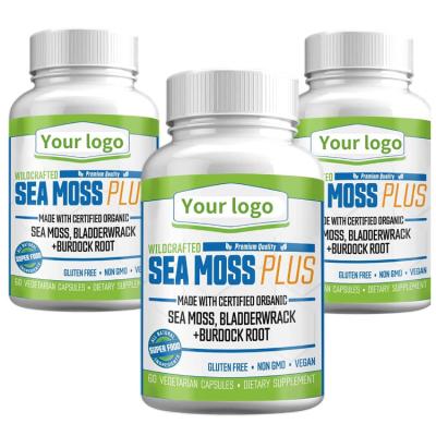 China Wholesale Sea Moss Anti Aging Capsules Sea Moss Plus OEM/ODM Private Label Vegan Seamoss Thyroid Anti Aging Organic Support Pills for sale