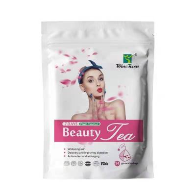 China Loose Private Label Tea OEM/ODM 7 Days Simple Skin Rejuvenation Pakets Natural Herbal Anti Aging Bags Whitening Tea for sale