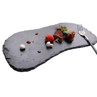 China Sustainable Home and Garden Restaurant Pizza Fuirt Cake Food Serving Slate Pizza Cheese Board for sale