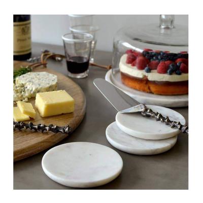 China China Factory Sustainable Wholesale Customized Round Marble Coaster For Home And Kitchen for sale