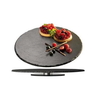 China Sustainable Custom Natural Serving Susan Rotating Tray Lazy Slate From China for sale