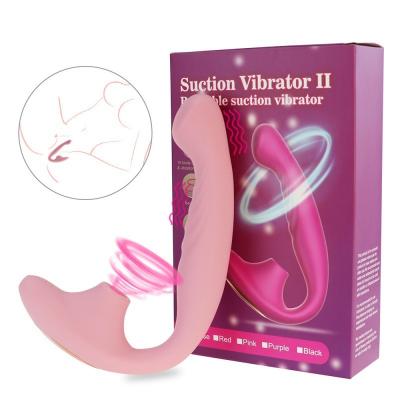 China Flexible Toy Sex Game Bendable Sucking Massage Dual Vibrating Rod Adult G-spot Vibrator Female Masturbation Adult Products for sale