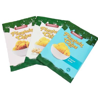 China BIODEGRADABLE Custom Logo Back Sealed Clear Resealable Foil Pouch Potato Chips Bag Wholesale for sale