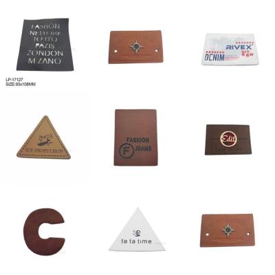 China New Next Style Sustainable Luxurious Custom Leather Labels Patch For Garment / Bag for sale