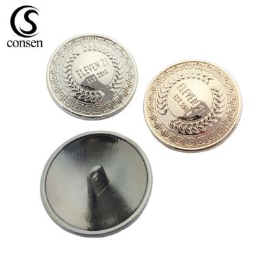 China High quality custom dry cleaning competitive price brand logo metal leg button for sewing for sale