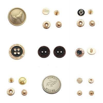 China Sustainable Fashion Style Providing Logo Press Metal Snap Button Raise For Garment for sale