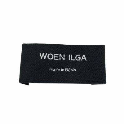 China Viable Sewing Style Brand Logo Embroidered Custom Fabric Woven Label for sale