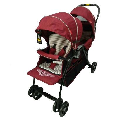 China Wholesale cheap foldable compact double pram combos polyester manufacturer price detachable twin baby stroller for sale