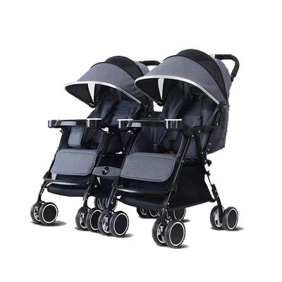 China Polyester Baby Carriage Stuff Double Stroller Hot Selling Twin Baby Stroller for sale