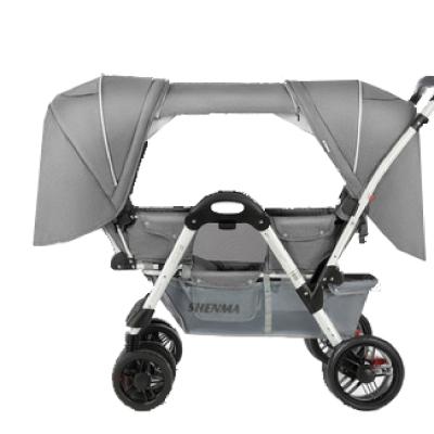 China Polyester China Manufacture 3 In 1 Double Stroller Twins Baby Pram Strollers Twin for sale