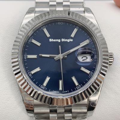 China BP-Factory Date 854 Case Oyster Dial Silver Blue Luminous Hand Luxury Automatic Bezel Mechanical Watch for sale