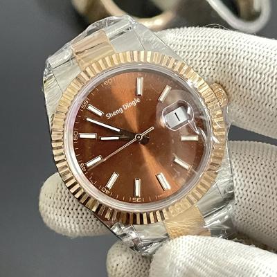 China Factory BP Date 37 Fashion Stainless Steel Oyster Case Luxury Silver Bezel Automatic Sports Mechanical Watch for sale