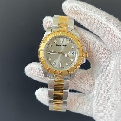 China YACHT brand date R date R brand gold bezel case 2813 movement sports automatic silver luxury custom logo fashion mechanical watch for sale