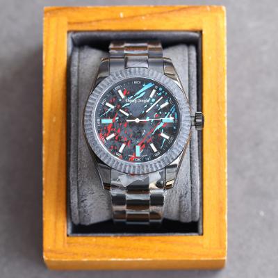 China R-factory Carbon Fiber Case Automatic Colorful Luminous Dial 40MM Japan Date Luxury Mechanical 1009 Watch for sale