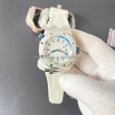 China Luxury Sports 41MM Gold Dial Oyster Case White Bezel Band Automatic Mechanical Date 457 Watch for sale