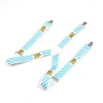 China Professional Braces Adjustable Suspenders Supplier Pants Suspenders Shape Braces Digital Printing Customer Logos Adjustable Back Y-strap Strap Factory Customer for sale