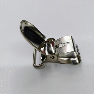 China Yiwu Eco-friendly Heavy Duty 1 Inch Metal Suspender Strong Clip For Garment for sale