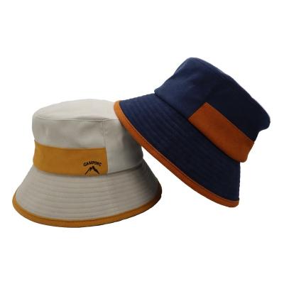 China Outdoor Protective Manufacturer Canvas Bucket Hats Brand Quality Flat Embroidery Unisex Fashion Sun Protection Fisherman Bucket Hat for sale