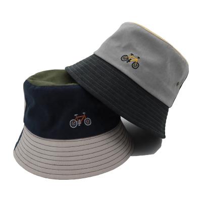 China Outdoor Sun-proof Wholesale high quality Fisherman Hats Waterproof polyester peach skin custom your Embroidery logo Fashion Bucket Hats for sale