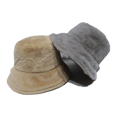 China Personalised Bucket Warm Hats High Quality With Factory Cost  Winter Bucket Hats Women Personalized Trendy Fake Fur Comfortable Soft  Fisherman Cap for sale