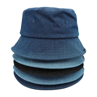 China Bucket hats sun protective Denim Bucket Hats For Unisex High Quality Wholesale Fashion Custom Design Printed Embroidery Female Fishing Sun Cap Bucket Hat for sale