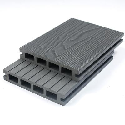 China Wholesale Composite Deck Wood Decking Panels Outdoor Plastic Composite Wood Flooring Skin-friendly Texture Waterproof Wear Resistant Anti-Slip for sale