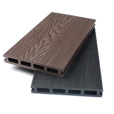 China High Quality Deep Embossed Compound Flooring Anti-skid Waterproof Wear Resistant WPC PVC Decking Laminate Patio Deck for sale