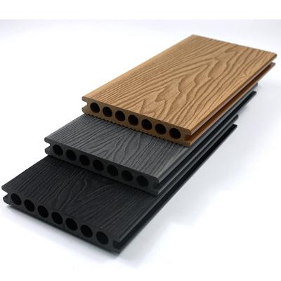 China Eco-friendly Anti-UV Extruded Wood Plastic Composite Flooring Waterproof Anti-slip Wear-resistant Outdoor Wpc Decking Decking Flooring Patio for sale