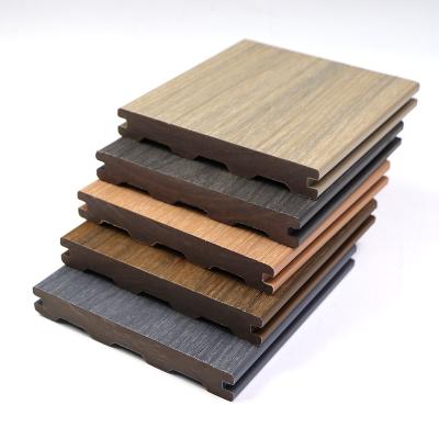 China New Pattern WPC Wooden Co-Extrusion Decking Solid Outdoor Artificial Composite Co-Extrusion Waterproof Anti-Slip Wear-Resistant WPC Solid Decking for sale