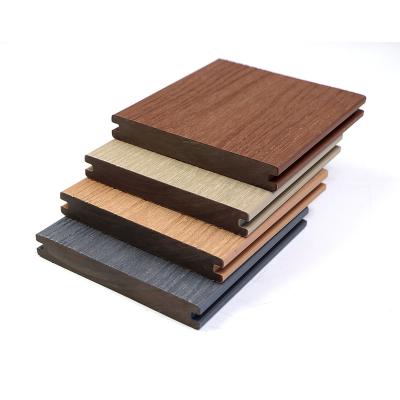 China Waterproof Wear Resistant Anti-slip Wood Decking Wpc Plastic Composite Decking Co-Extrusion Exterior Flooring From China for sale