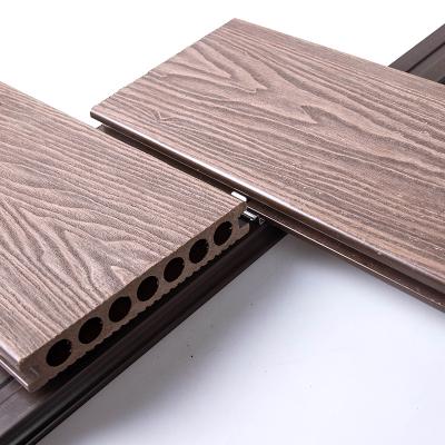 China Waterproof Wear Resistant Anti-Slip Outdoor Thermowood Grades Wood Decking Timber Plastic Wpc Plank Deck for sale