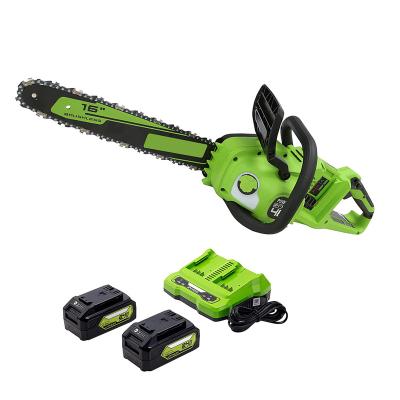 China 2-Stroke 16 Inch Electric Rechargeable Battery Powered Brushless Cordless Chainsaw Price for sale