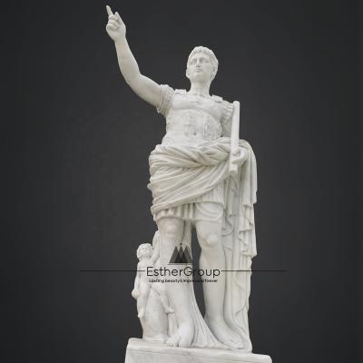 China Life Size Soldier Classic Stone Classic Marble Sculpture Figure Statue Statue for sale