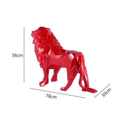 China Animal Figurine Lion Animal Sculpture Outdoor World Modern Wildlife Life Size Statue Decoration for sale