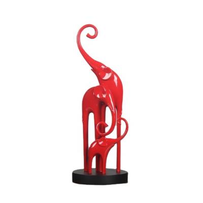 China World Resin Opens Art Red Elephant Anime Figurines For Home Ministry Decoration for sale