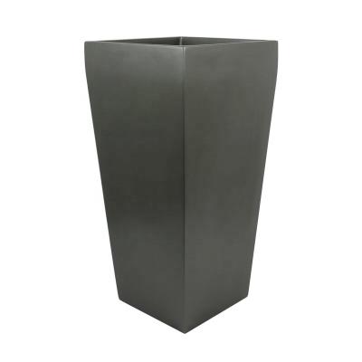 China Factory direct clean lined fiberglass pot modern rectangular tall planter for home decor for sale