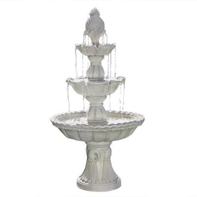 China Contemporary Sale Fiberglass Home 3-Tier Garden Hot Water Fountain for sale