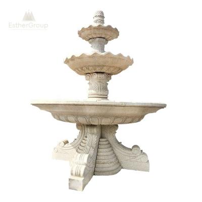 China Large Modern Natural Stone Water Fountain Outdoor Garden Decoration for sale