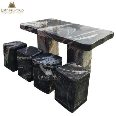 China Unique texture table and hot sale luxury marble set of chairs for sale