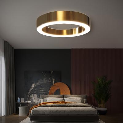 China Ring Lamp Modern Stainless Steel Ring Light Round LED circular ceiling lamp L4u modern hot sale LOOP collection ceiling lamp for sale