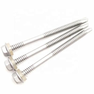 China High Quality Painting Double Pan Thread Self-Drilling Hex Head Screws With EPDM Gasket for sale