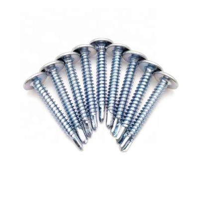 China Pan Pan Head Blue &white-zinc Plated High Level Quality Self-Drilling Screws for sale