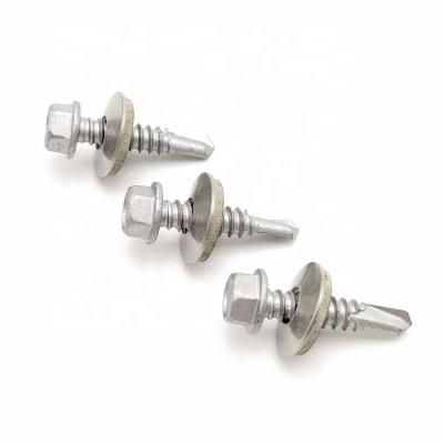 China Pan Stainless steel Double Metallic  composite self-drilling screw with integrated washer for sale