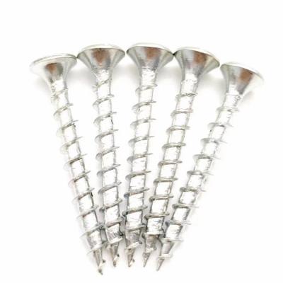 China Thread Countersunk Head Pan Silver Zinc-Plated Fin Drywall Screws For Gypsum Board for sale