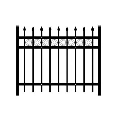 China China Wholesale Easily Assembled Powder Coated Decorative Zinc Fence Wrought Iron Garden Steel Fence for sale