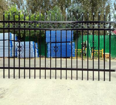 China Easily Assembled Professional Producing Zinc Garrison Fencing Steel Fence for sale