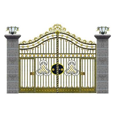 China Modern or traditional style as your taste high quality Gate Top Luxury Iron Fence Aluminum Steel Wrought Iron Gate for villa for sale