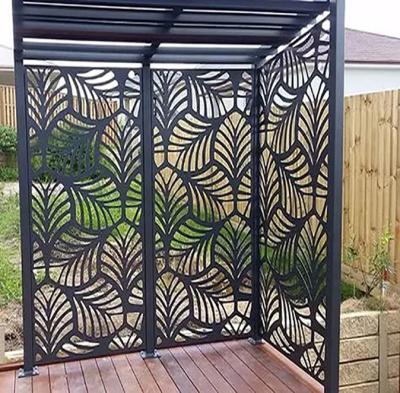 China Easily Assembled Factory Supply Outdoor Garden Laser Cut Aluminum Slat Panels Decorative Metal Screen Fencing For Garden for sale