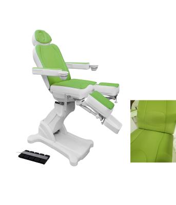 China Green Color Soft Leather Pedicure Chair with Bowls For Nail Salon Furniture for sale